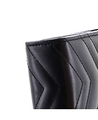 Pre-Owned Gucci Mini Gg Marmont Chain Wallet Matelasse Leather