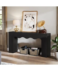 Tribesigns 63" Farmhouse Console Table with Storage