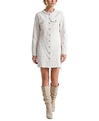 Liverpool Los Angeles Women's Collarless Trucker Denim Dress