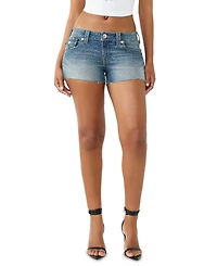 True Religion Women's Joey Low Rise Crystal Cutoff Shorts