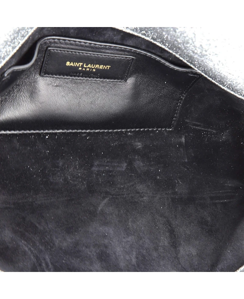 Pre-Owned Saint Laurent Long Classic Monogram Clutch Metallic Calfskin