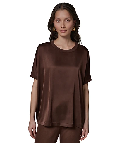 Donna Karan Weekend Women's Crewneck Boxy Blouse