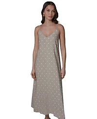 Donna Karan Weekend Women's Printed V-Neck Midi Dress