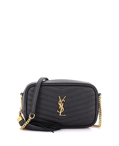 Pre-Owned Saint Laurent Mini Lou Camera Bag Matelasse Chevron Leather
