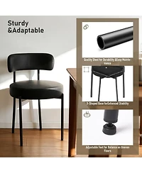 Dyhome Modern Pu Upholstered Dining Chairs