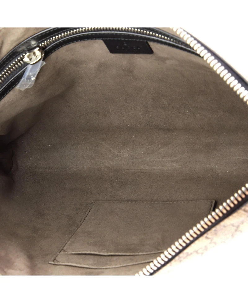 Pre-Owned Gucci Medium Wristlet Zip Pouch Gg Coated Canvas