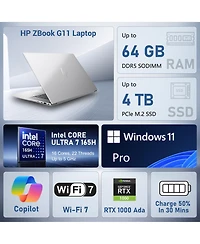 Hp ZBook Studio G11 16" Intel Core Ultra 7 165H Rtx 1000 Ada 64GB DDR5 Laptop