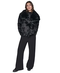 Dkny Women's Short Faux Fur Coat