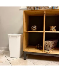 Rubbermaid Open Top Wastebasket, Large Plastic Trash Bin Container, 36 Qt, White