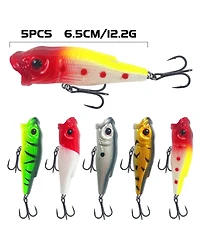 Piscifun 43- pieces Fishing Lures Kit Mixed Hard Baits Minnow Popper Crankbaits Freshwater Saltwater