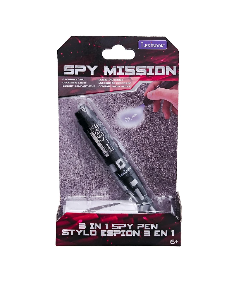 Lexibook Spy Mission Invisible Ink Uv Decoding Light Pen, Ages 6+
