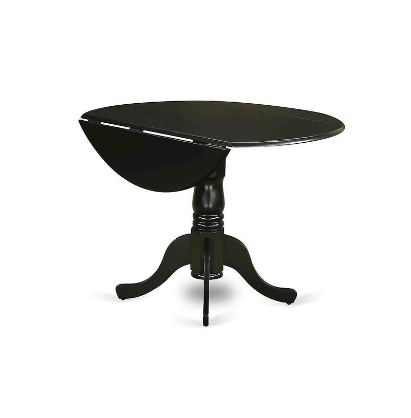East West Furniture DLPF5-blk-c 5 PcKitchen Table set - Small Kitchen Table and 4 Kitchen Dining Chairs