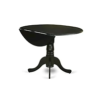 East West Furniture DLPF5-blk-c 5 PcKitchen Table set - Small Kitchen Table and 4 Kitchen Dining Chairs