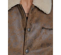 Champion Men's Faux Shearling Varsity Jacket