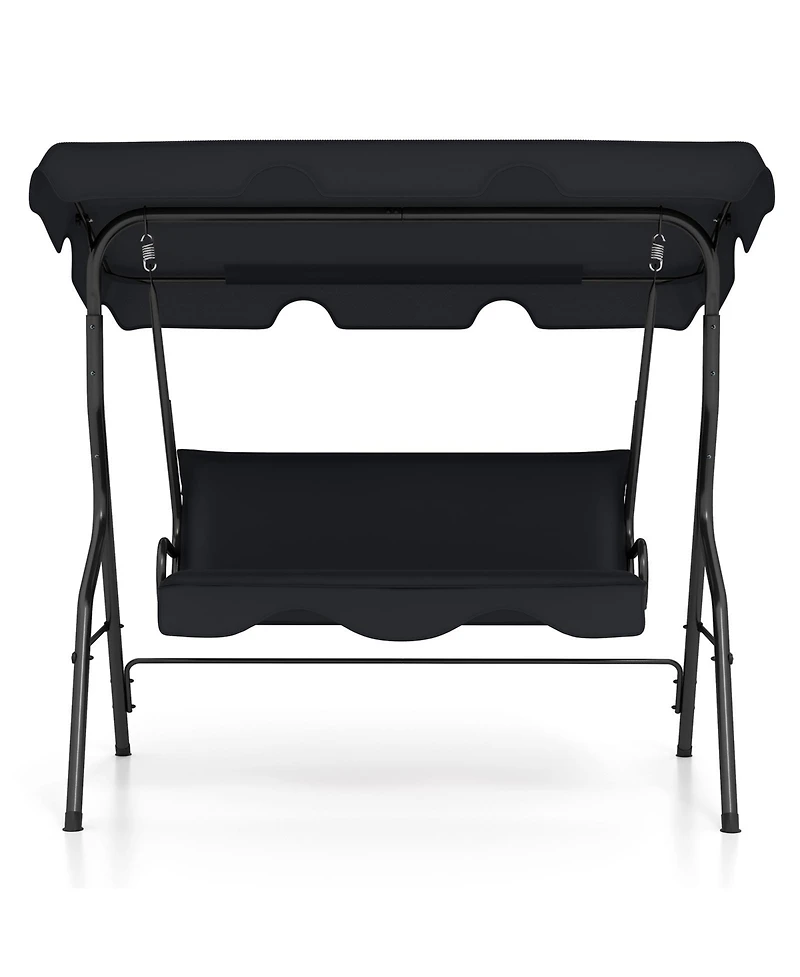 3 Seats Patio Canopy Swing Glider Hammock Cushioned