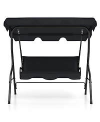3 Seats Patio Canopy Swing Glider Hammock Cushioned
