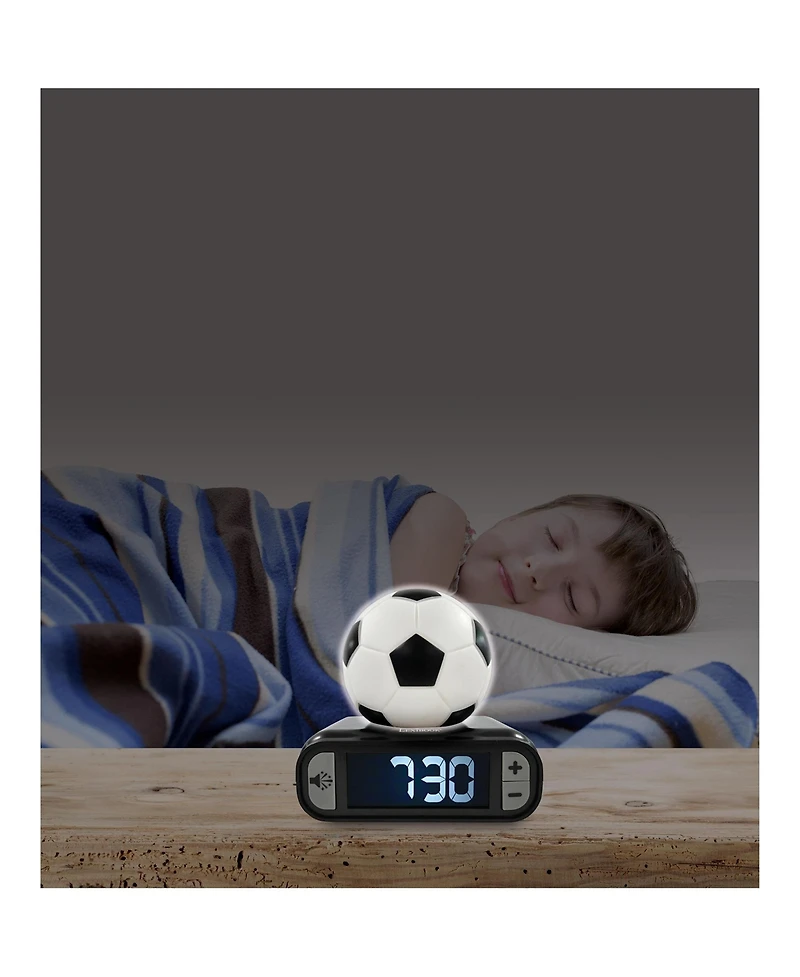 Lexibook , Soccer Ball Digital Alarm Clock with Night Light Snooze, Clock, Luminous Soccer Ball, RL800FO