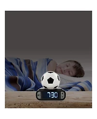 Lexibook , Soccer Ball Digital Alarm Clock with Night Light Snooze, Clock, Luminous Soccer Ball, RL800FO