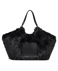 Dkny Paula Faux Fur Laptop-Compatible Tote