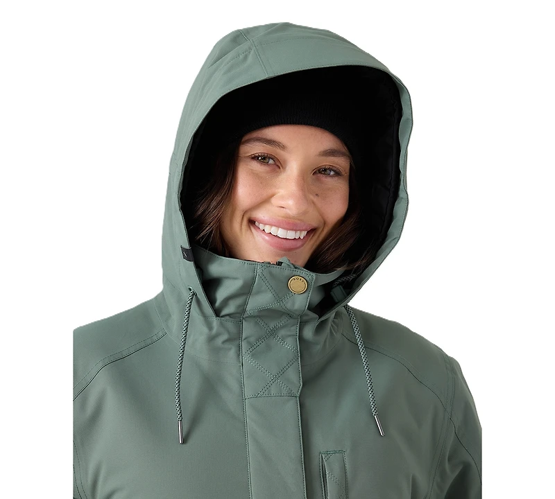 Roxy Women's Billie Hooded Zip-Up Mid-Length Jacket