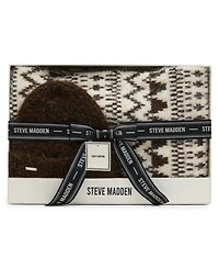 Steve Madden Women's Fair Isle Beanie and Scarf Set