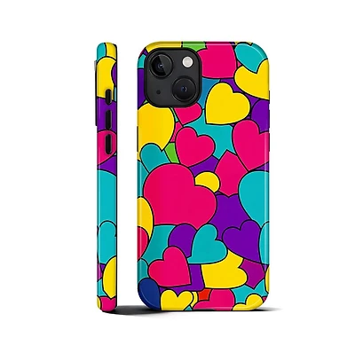 Lisen Bold Heart Pop 2-Layer Durable Phone Case Compatible with Apple iPhone 17 Pro Max