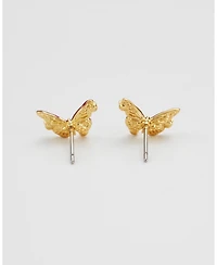 Fable England Eve Butterfly Stud Earrings in Gold