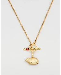 Fable England Ladybird and Hedgehog Toggle Necklace in Gold