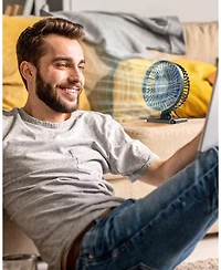 Gaiatop Usb Desk Fan, Small but Powerful, Personal Portable Quiet 3 Speeds, Adjustable Mini Table Desktop fan