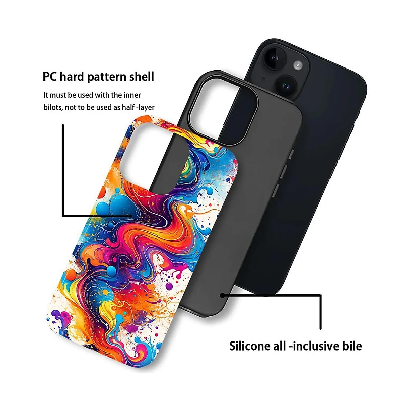 Lisen Hue Motion Dual-Layer Military-Grade Protection Phone Case Compatible with Apple iPhone 15