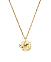 Fable England Ivy Blossom Locket Necklace in Gold