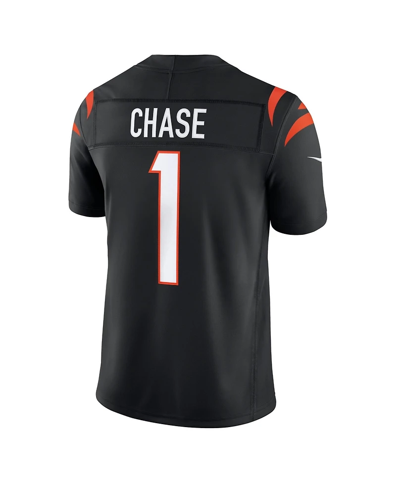 Nike Men's Ja'Marr Chase Black Cincinnati Bengals Vapor F.u.s.e. Stitched Limited Jersey