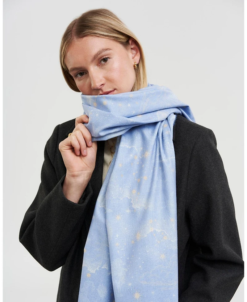 Fable England Women's Zodiac Long Fringed Scarf