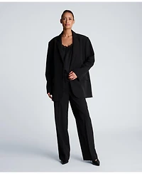 Kenneth Cole Women's Luxe Stretch Twill Two-Button Boyfriend Blazer