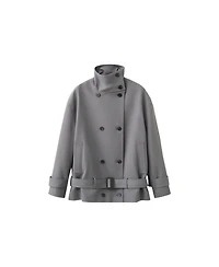 Mango Women's Dario Funnel Neck Belted Trench Coat