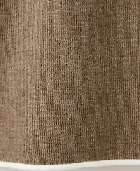 Mango Women's Ribbed-Knit Contrast-Trim Crewneck Long-Sleeve Sweater