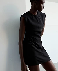 Mango Women's Pinstripe Mini Shift Dress