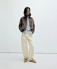 Mango Women's Wool-Blend Cropped Jacket