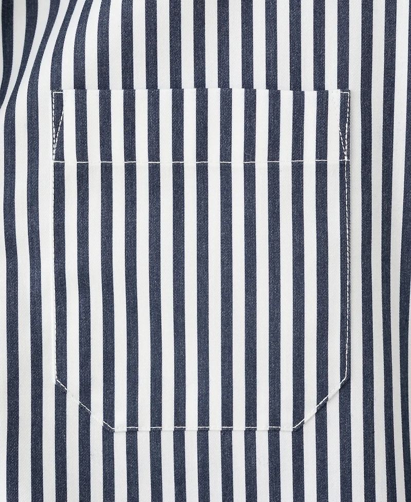 Mango Women's Striped Long-Sleeve Button-Down Shirt