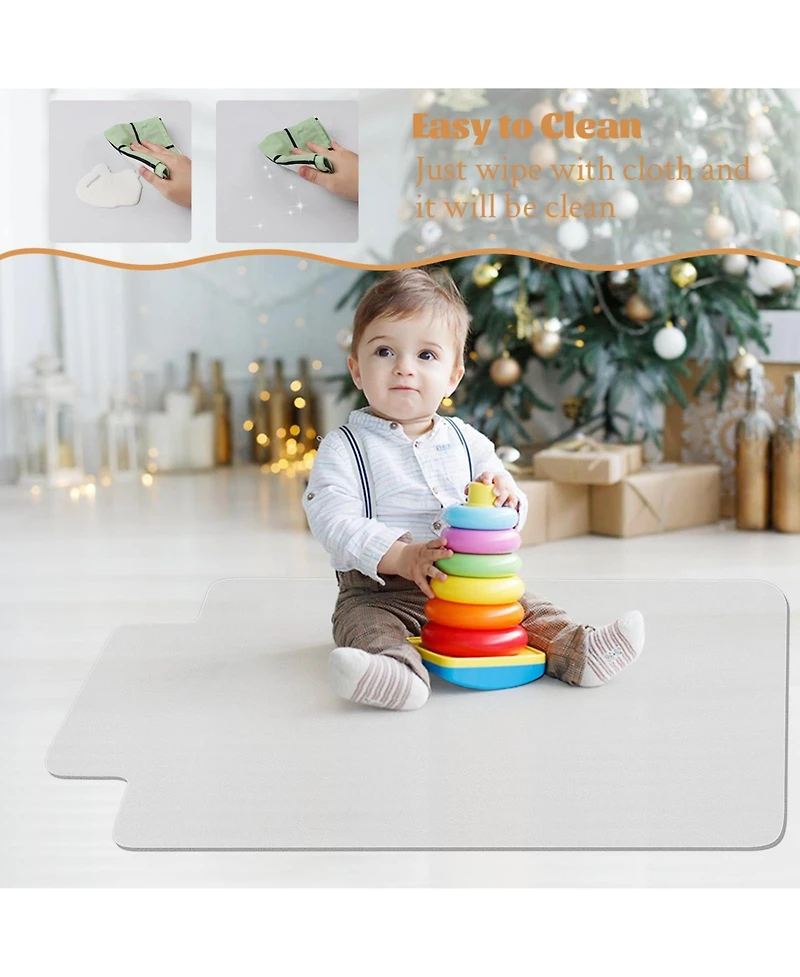 Danrong Office Chair Mat Easy Glide Heavy Duty Protector For Home Smooth Glide Non Slip Easy Clean