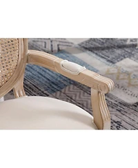 Streamdale Furniture French Vintage Upholstered Fabric Dining Armchair, Set of 2