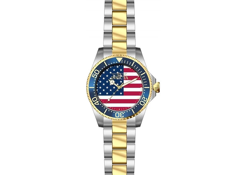 Invicta Pro Diver 50417 Men's 45mm Quartz Watch Two-Tone Gold and Steel Bracelet