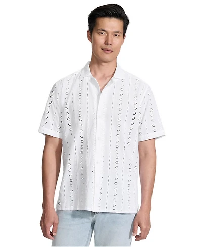 Lands' End Men's Eyelet Camp Collar Shirt