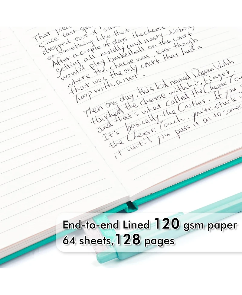 Danrong Hardcover Ruled Lined Journals Set with Pen Holder Retractable Pens School Business Supplies
