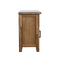 Jofran Claremont Transitional Rustic Wood Accent End Table with Storage