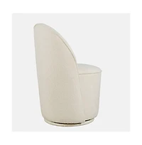 Jofran Landon Mid-Century Modern Upholstered Swivel Dining Chair (Set of 2