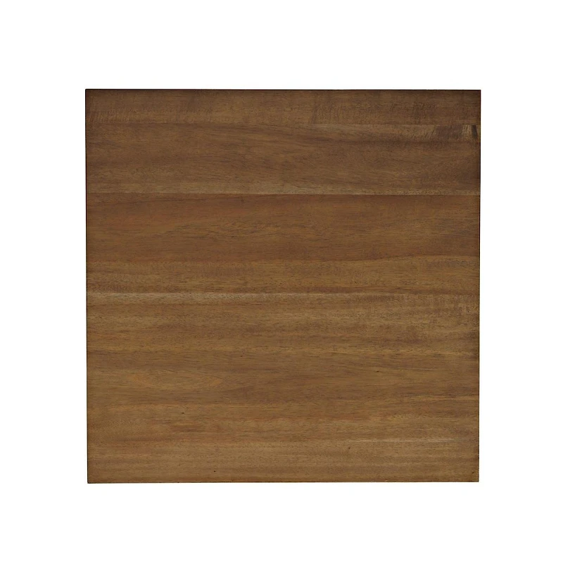 Jofran Claremont Transitional Rustic Wood Square End Table with Storage