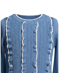 Hope & Henry Little and Big Girl's (6-12) Ruffle Bodice Sweater Dress