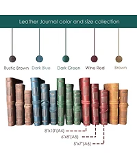Danrong Genuine Leather Journal Notebook Lined Pages Multipurpose Travel Writing Diary Gift