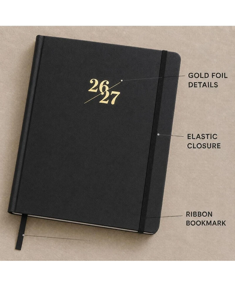 Danrong Academic Planner 18 Month Weekly Monthly Layflat Hardcover Organizer For Students Teachers